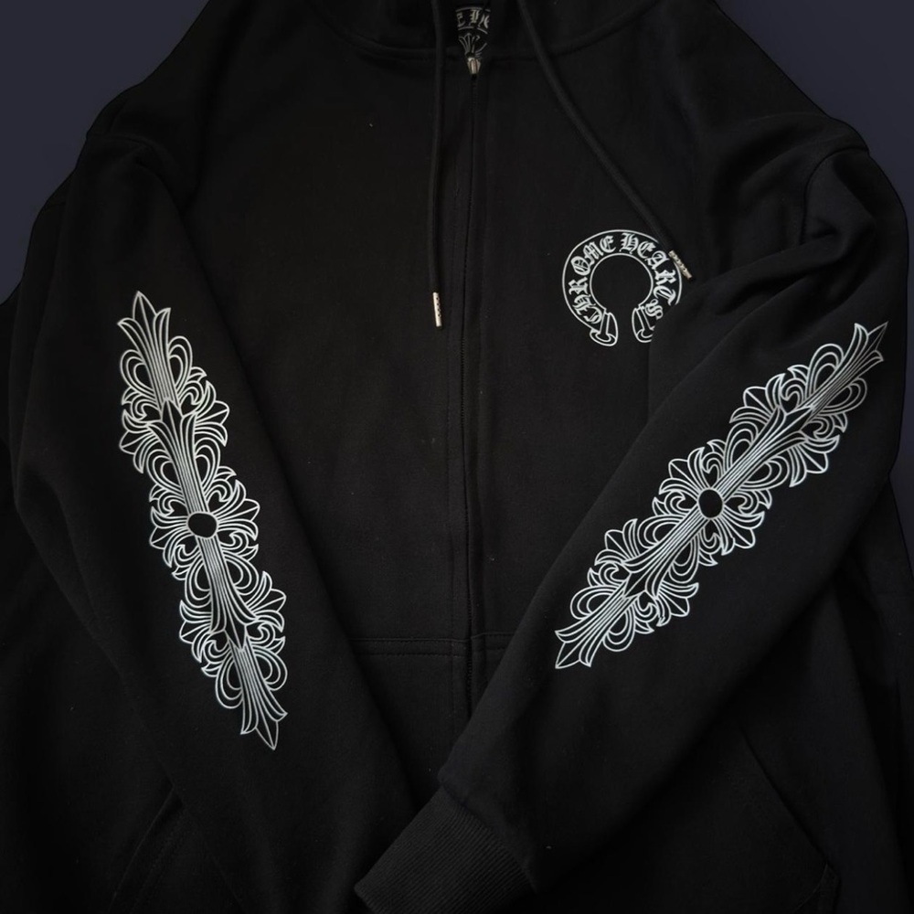 chrome hearts zip hoodie